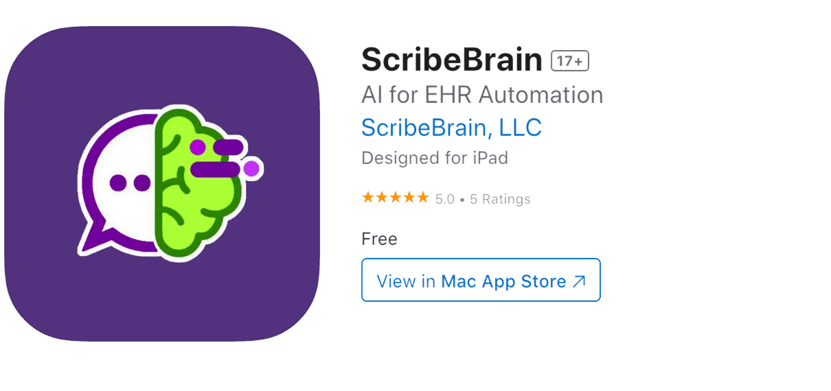 ScribeBrain App Store Screen